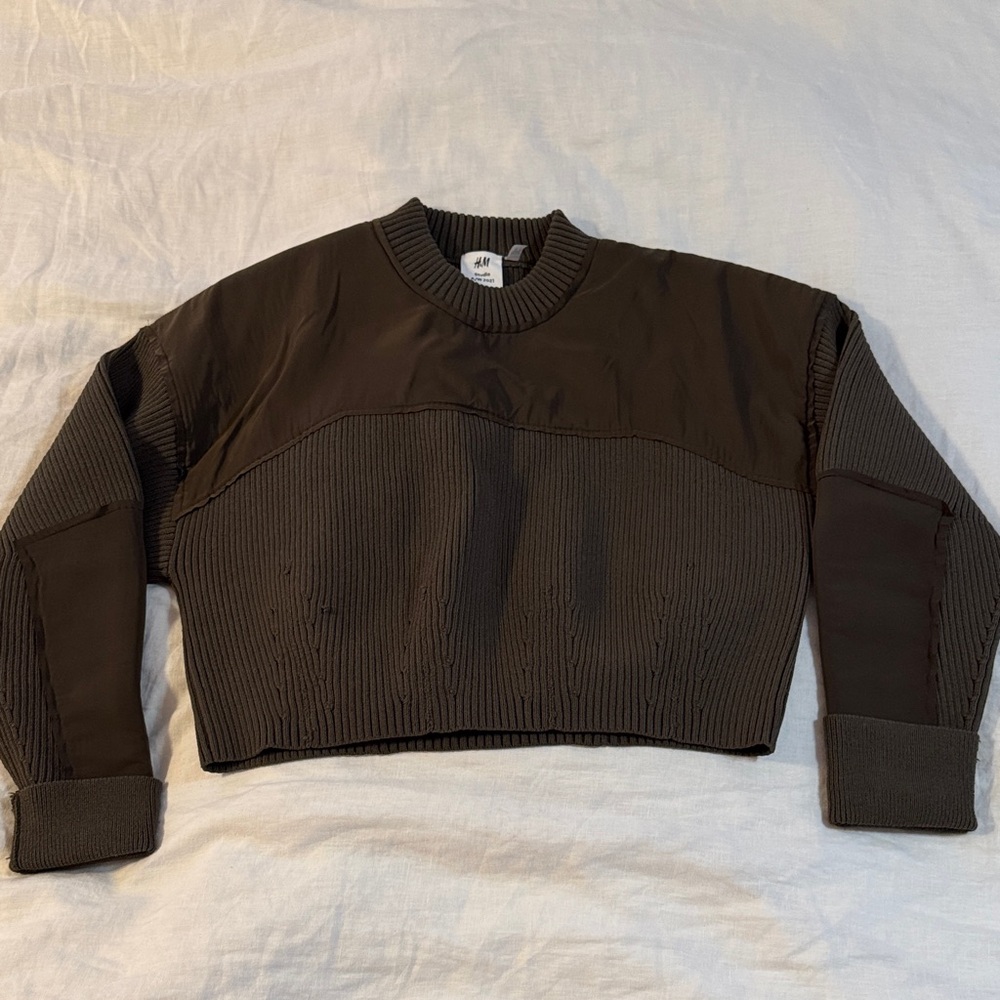 H&M Studio wide/cropped commando-style sweater, womens S